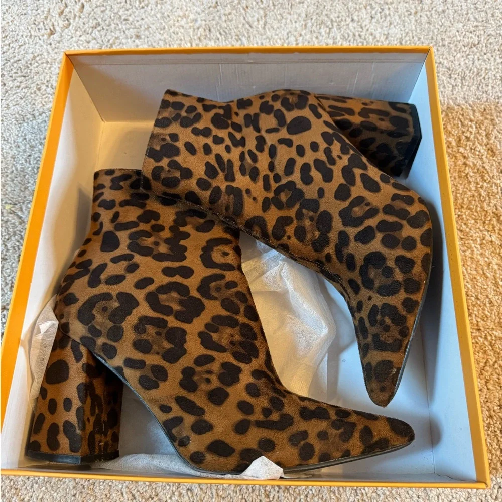 Leopard Print Ankle Boots - Picture 3 of 3